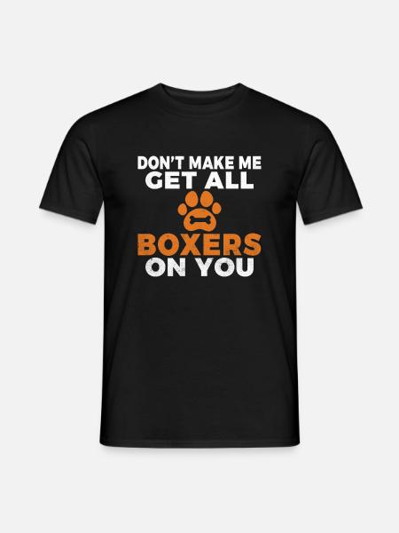 Boxer Hund Geschenke - Männer T-Shirt - Schwarz