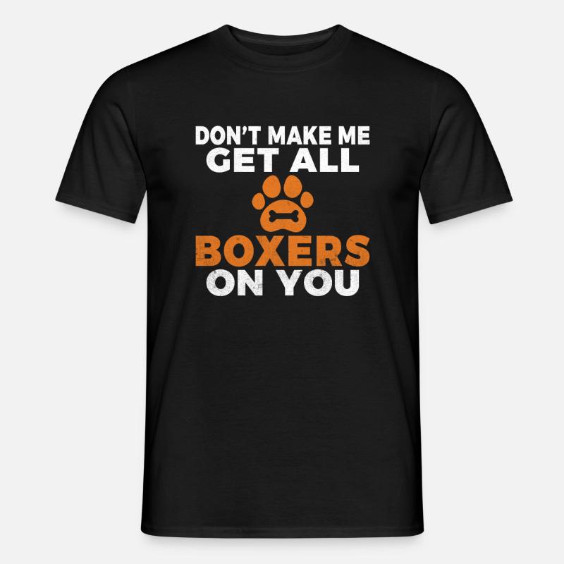 Boxer Hund Geschenke - Männer T-Shirt - Schwarz