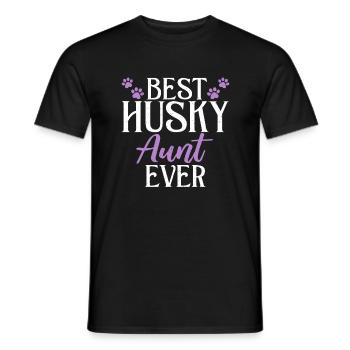 Cadeaux de chien Husky - T-shirt homme - noir - Devant - AI Model Male 178 light (178cm)