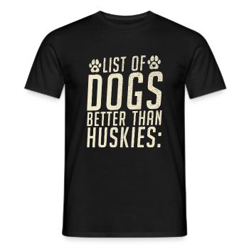 Cadeaux de chien Husky - T-shirt homme - noir - Devant - AI Model Male 178 light (178cm)