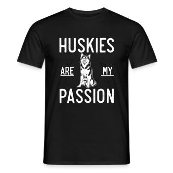 Cadeaux de chien Husky - T-shirt homme - noir - Devant - AI Model Male 178 light (178cm)