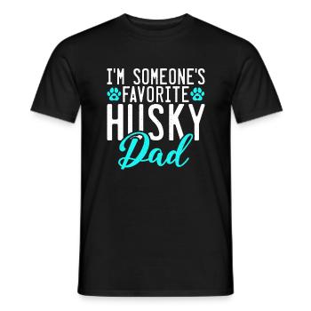 Cadeaux de chien Husky - T-shirt homme - noir - Devant - AI Model Male 178 light (178cm)