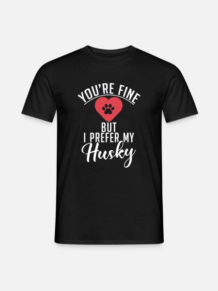 Cadeaux de chien Husky - T-shirt homme - noir