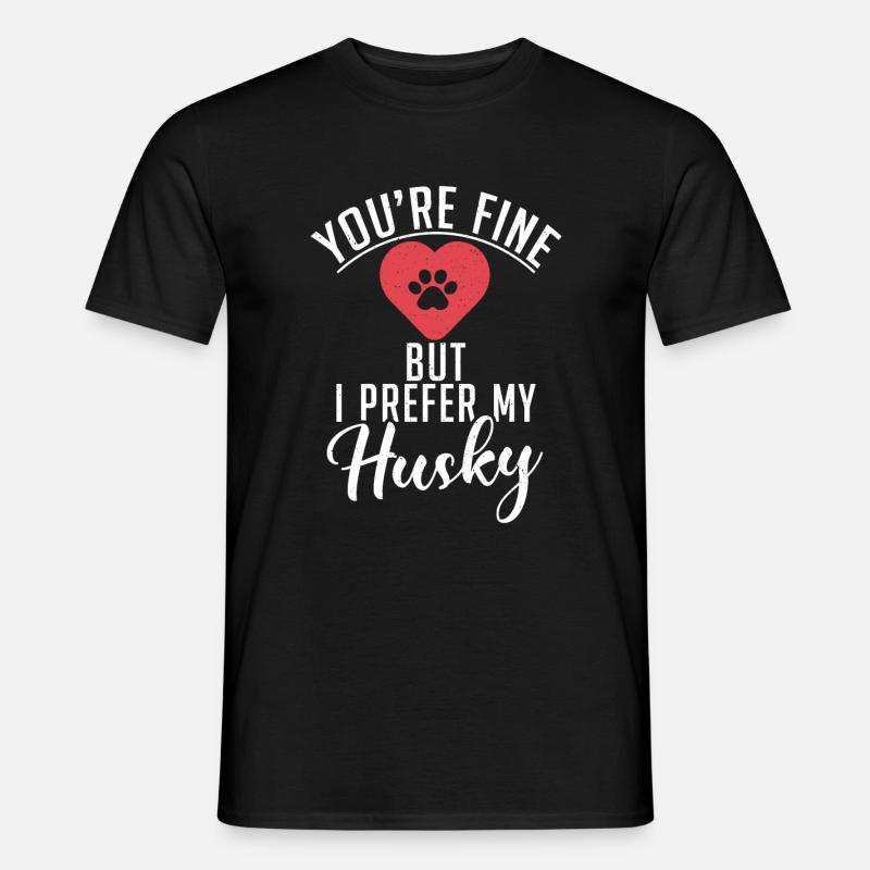 Husky-Hunde-Geschenke - Männer T-Shirt - Schwarz