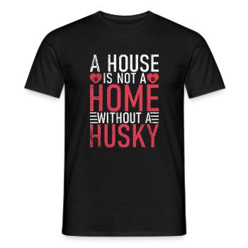 Cadeaux de chien Husky - T-shirt homme - noir - Devant - AI Model Male 178 light (178cm)