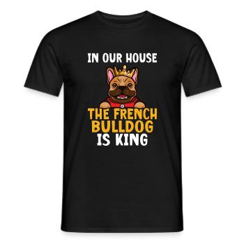 Cadeaux de bouledogue français - T-shirt homme - noir - Devant - AI Model Male 178 light (178cm)