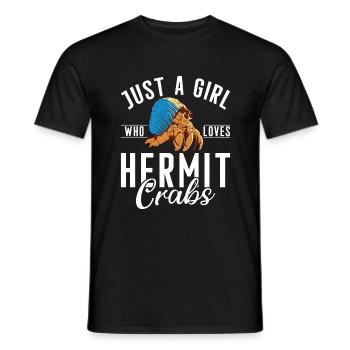 Hermit Crab Gifts - Men's T-Shirt - black - Front - AI Model Male 178 light (178cm)