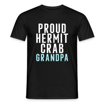 Hermit Crab Gifts - Men's T-Shirt - black - Front - AI Model Male 178 light (178cm)