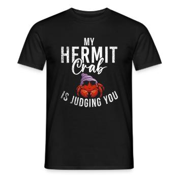 Hermit Crab Gifts - Men's T-Shirt - black - Front - AI Model Male 178 light (178cm)