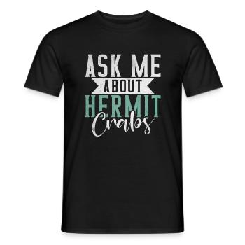Hermit Crab Gifts - Men's T-Shirt - black - Front - AI Model Male 178 light (178cm)