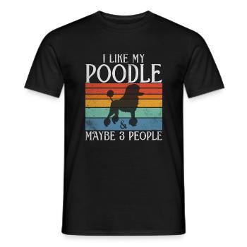 Poodle Gifts - Männer T-Shirt - Schwarz - Vorne - AI Model Male 178 light (178cm)