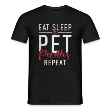 Poodle Gifts - Männer T-Shirt - Schwarz - Vorne - AI Model Male 178 light (178cm)