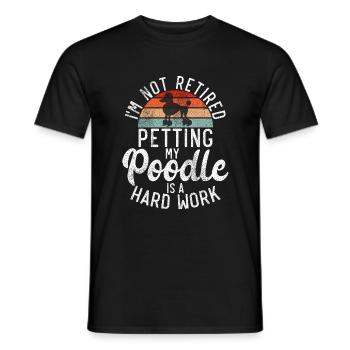 Poodle Gifts - Männer T-Shirt - Schwarz - Vorne - AI Model Male 178 light (178cm)