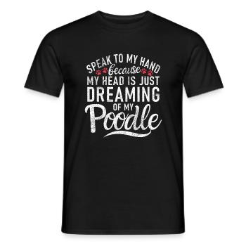 Cadeaux Caniche - T-shirt homme - noir - Devant - AI Model Male 178 light (178cm)