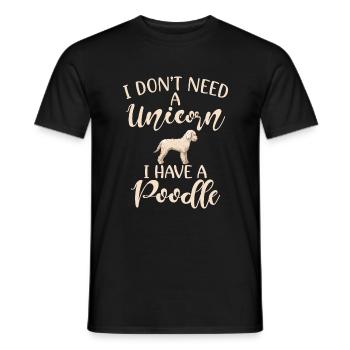 Poodle Gifts - Männer T-Shirt - Schwarz - Vorne - AI Model Male 178 light (178cm)