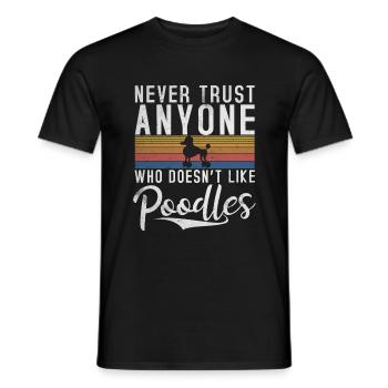 Poodle Gifts - Männer T-Shirt - Schwarz - Vorne - AI Model Male 178 light (178cm)