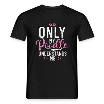 Cadeaux Caniche - T-shirt homme - noir - Devant - AI Model Male 178 light (178cm)