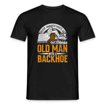 Baggerfahrer Alter Mann - Männer T-Shirt - Schwarz - Vorne - AI Model Male 178 light (178cm)