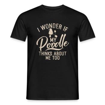 Poodle Gifts - Männer T-Shirt - Schwarz - Vorne - AI Model Male 178 light (178cm)