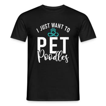 Poodle Gifts - Männer T-Shirt - Schwarz - Vorne - AI Model Male 178 light (178cm)