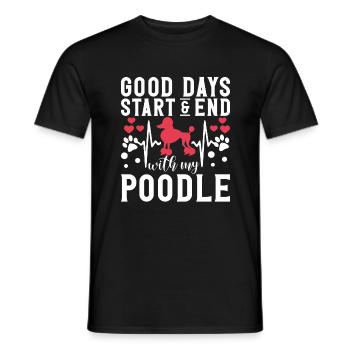 Poodle Gifts - Männer T-Shirt - Schwarz - Vorne - AI Model Male 178 light (178cm)