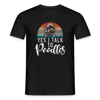 Poodle Gifts - Männer T-Shirt - Schwarz - Vorne - AI Model Male 178 light (178cm)