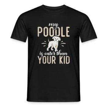 Poodle Gifts - Männer T-Shirt - Schwarz - Vorne - AI Model Male 178 light (178cm)