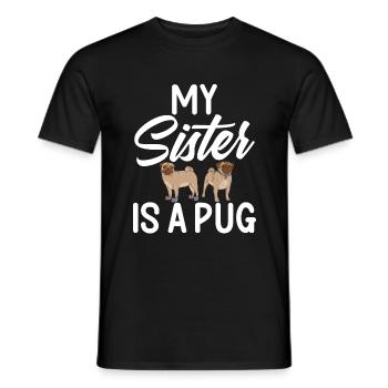 Pug Gifts for Pug Lovers - Männer T-Shirt - Schwarz - Vorne - AI Model Male 178 light (178cm)
