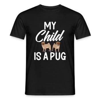 Pug Gifts for Pug Lovers - Männer T-Shirt - Schwarz - Vorne - AI Model Male 178 light (178cm)
