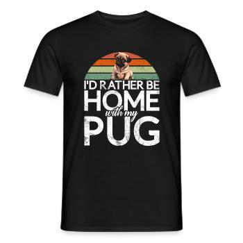 Pug Gifts for Pug Lovers - Männer T-Shirt - Schwarz - Vorne - AI Model Male 178 light (178cm)