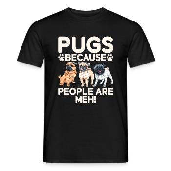 Pug Gifts for Pug Lovers - Männer T-Shirt - Schwarz - Vorne - AI Model Male 178 light (178cm)