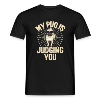 Pug Gifts for Pug Lovers - Männer T-Shirt - Schwarz - Vorne - AI Model Male 178 light (178cm)