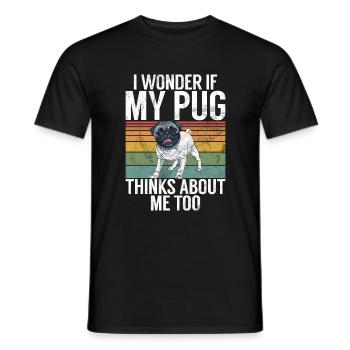 Pug Gifts for Pug Lovers - Männer T-Shirt - Schwarz - Vorne - AI Model Male 178 light (178cm)