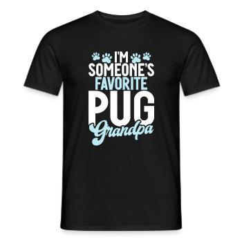 Pug Gifts for Pug Lovers - Men's T-Shirt - black - Front - AI Model Male 178 light (178cm)