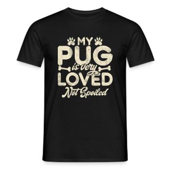 Pug Gifts for Pug Lovers - Männer T-Shirt - Schwarz - Vorne - AI Model Male 178 light (178cm)