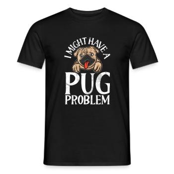 Pug Gifts for Pug Lovers - Men's T-Shirt - black - Front - AI Model Male 178 light (178cm)