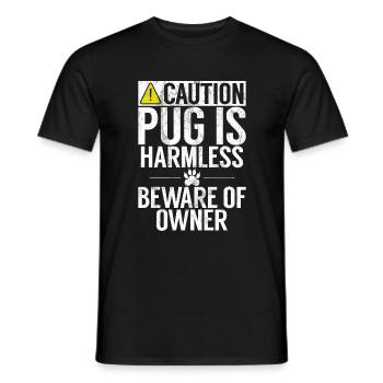 Pug Gifts for Pug Lovers - Men's T-Shirt - black - Front - AI Model Male 178 light (178cm)