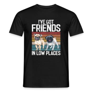 Pug Gifts for Pug Lovers - Men's T-Shirt - black - Front - AI Model Male 178 light (178cm)