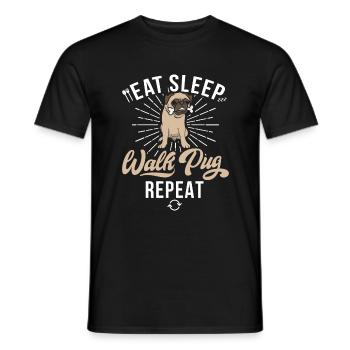 Pug Gifts for Pug Lovers - Men's T-Shirt - black - Front - AI Model Male 178 light (178cm)
