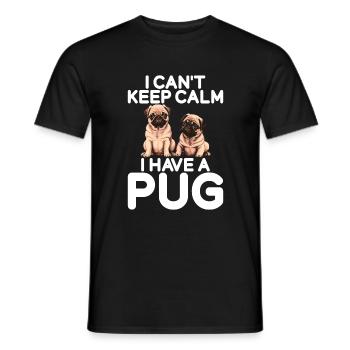 Pug Gifts for Pug Lovers - Männer T-Shirt - Schwarz - Vorne - AI Model Male 178 light (178cm)