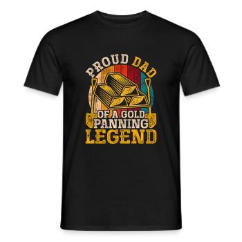 Prospecteur d’or, chercheur d’or, prospecteur d’or, père - T-shirt homme - noir - Devant - AI Model Male 178 light (178cm)
