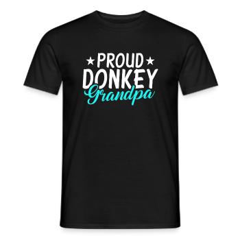 Cadeaux d’amoureux de l’âne - T-shirt homme - noir - Devant - AI Model Male 178 light (178cm)