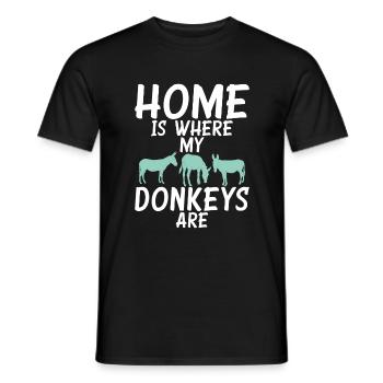 Cadeaux d’amoureux de l’âne - T-shirt homme - noir - Devant - AI Model Male 178 light (178cm)