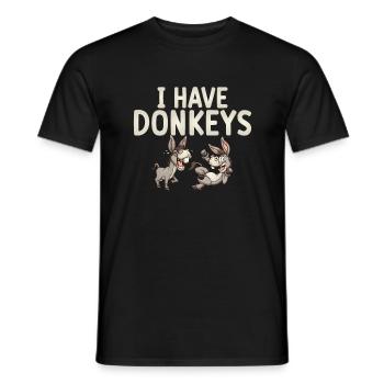 Donkey Lover Gifts - Männer T-Shirt - Schwarz - Vorne - AI Model Male 178 light (178cm)