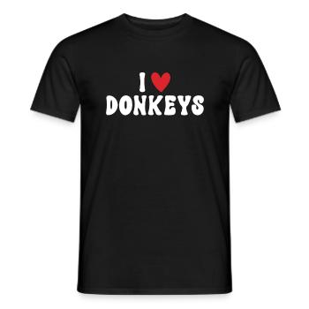 Cadeaux d’amoureux de l’âne - T-shirt homme - noir - Devant - AI Model Male 178 light (178cm)