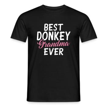 Cadeaux d’amoureux de l’âne - T-shirt homme - noir - Devant - AI Model Male 178 light (178cm)