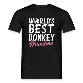 Cadeaux d’amoureux de l’âne - T-shirt homme - noir - Devant - AI Model Male 178 light (178cm)