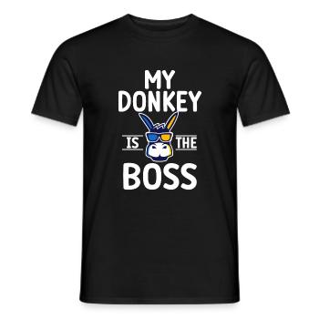 Cadeaux d’amoureux de l’âne - T-shirt homme - noir - Devant - AI Model Male 178 light (178cm)
