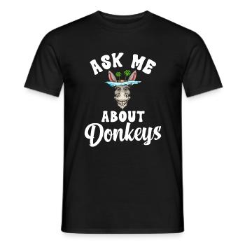 Donkey Lover Gifts - Männer T-Shirt - Schwarz - Vorne - AI Model Male 178 light (178cm)