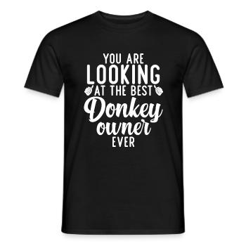 Donkey Lover Gifts - Männer T-Shirt - Schwarz - Vorne - AI Model Male 178 light (178cm)